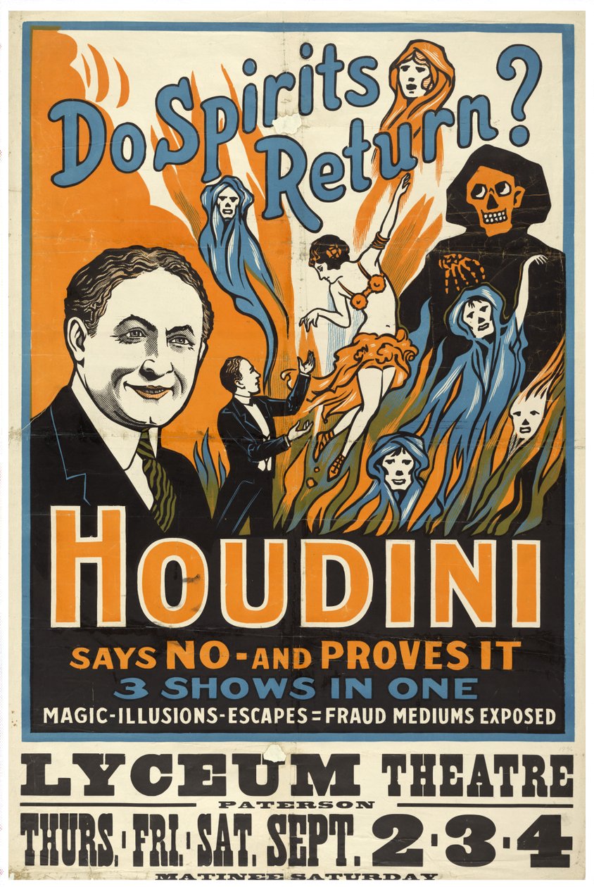 Harry Houdini, Keer geesten terug? ca. 1909 door Unknown