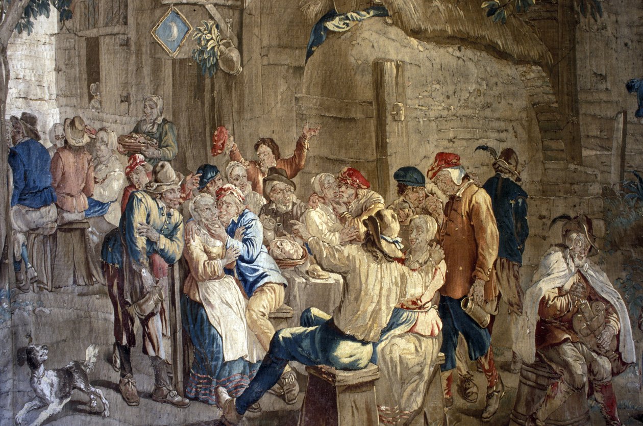 Indre & Loire N* 251 - Kasteel van Ussé - Vlaamse wandtapijt van de 18e eeuw - naar een karton van Teniers (17e eeuw) door Unknown