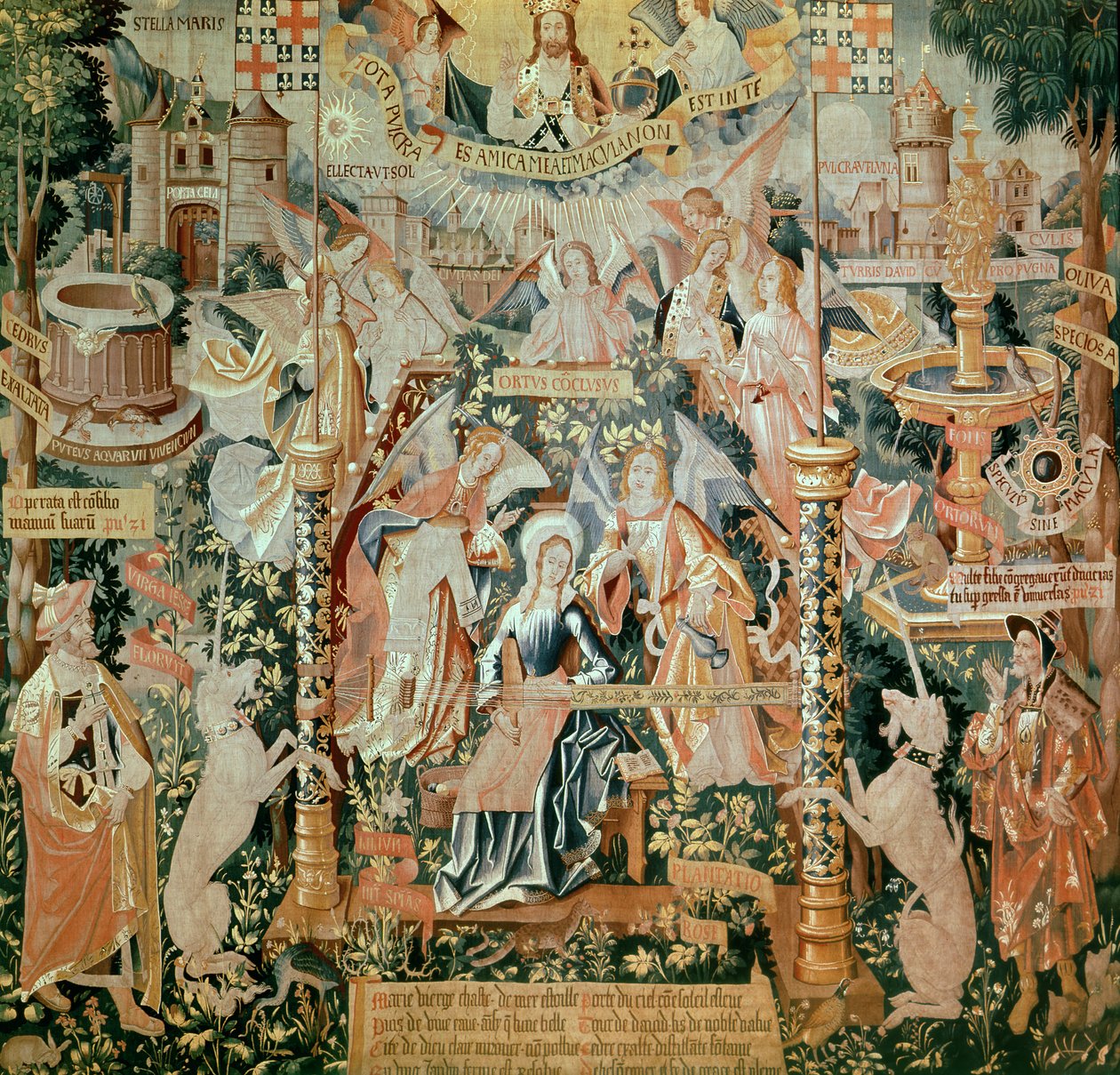 Maria in de tempel, uit Scènes uit het leven van de Maagd, Wandtapijt, 1530 door Unknown
