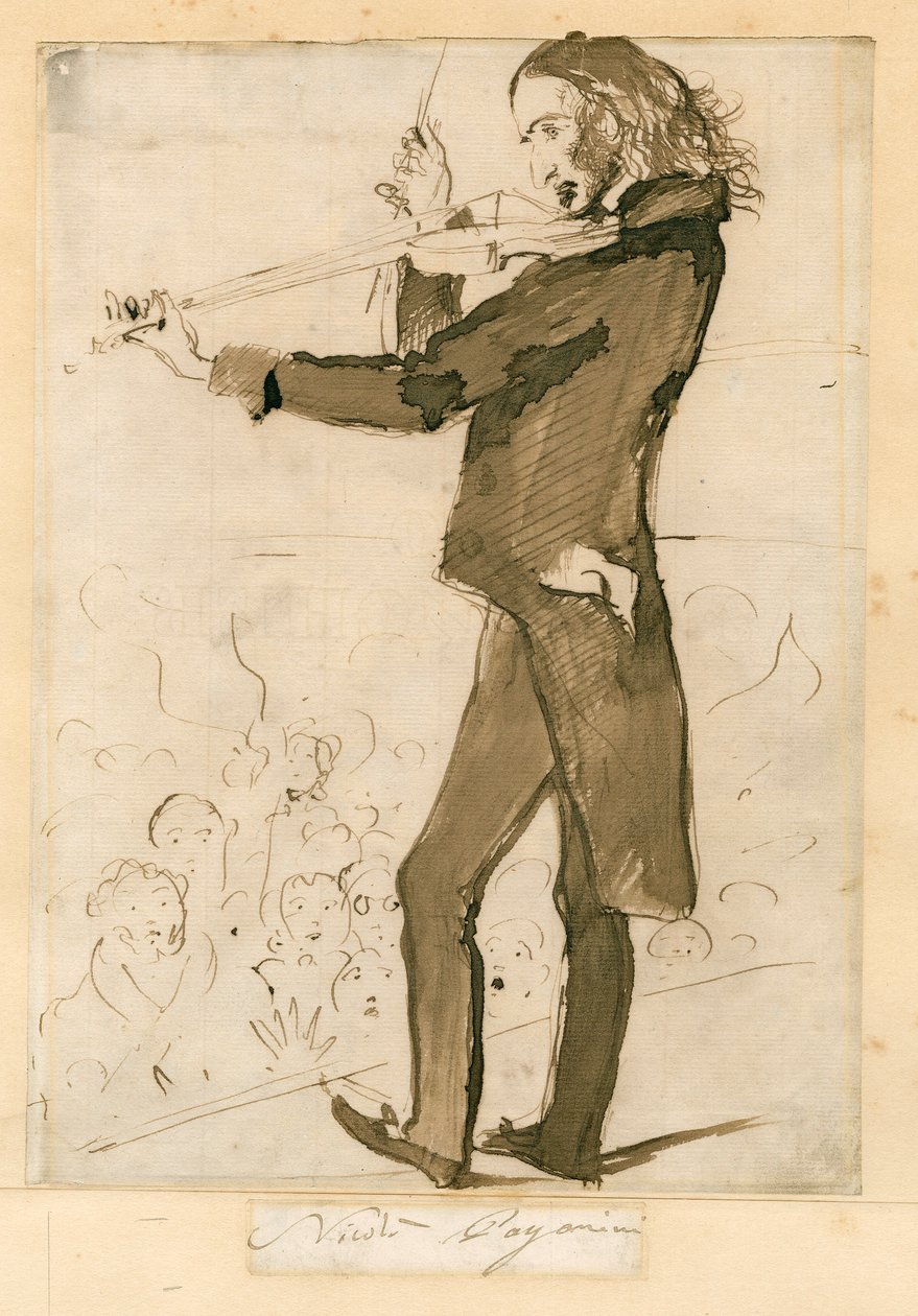 Niccolo Paganini - portret door Unknown