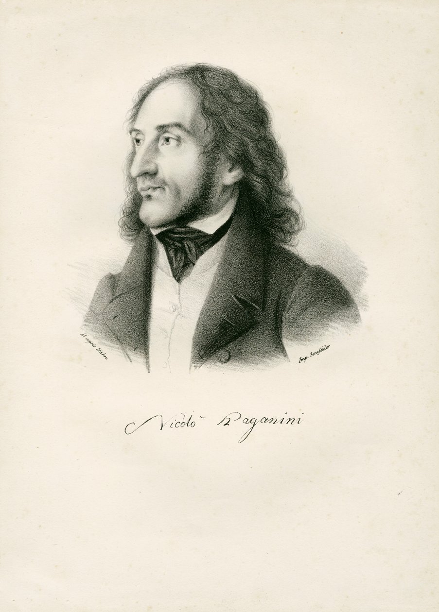 Niccolo Paganini - portret door Unknown