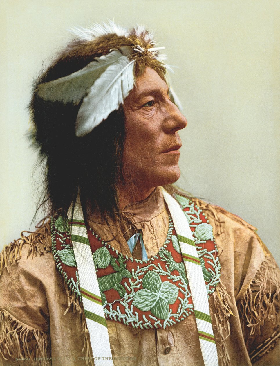 Obtossaway, een Ojibwa opperhoofd door Unknown
