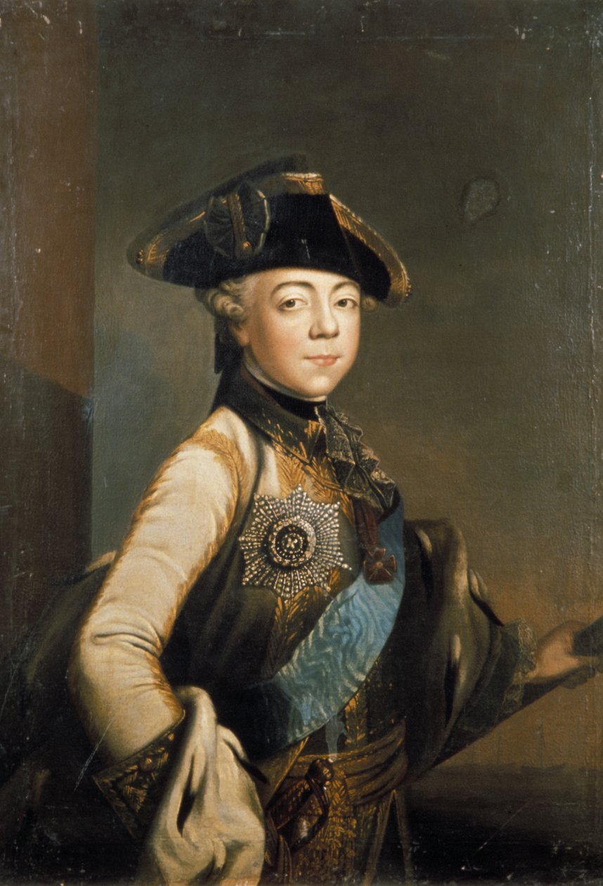 Portret van Tsaar Paul I van Rusland door een anonieme kunstenaar door Unknown