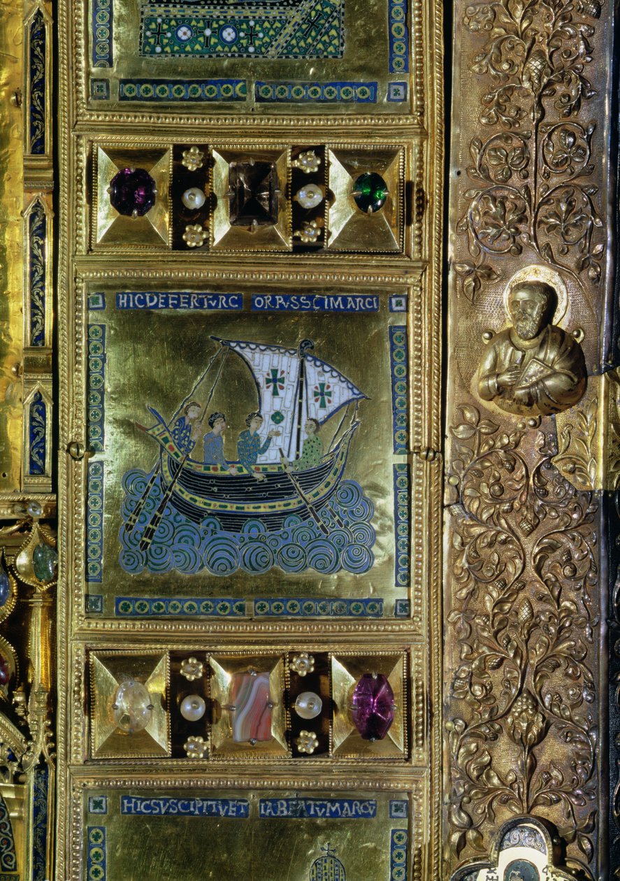 Begrafenis van het lichaam van St. Marcus, email paneel van de Pala d