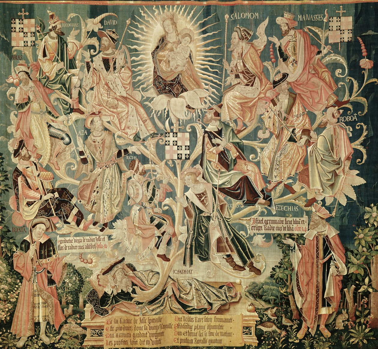 De boom van Jesse, scènes uit het leven van de Maagd, 1530 door Unknown