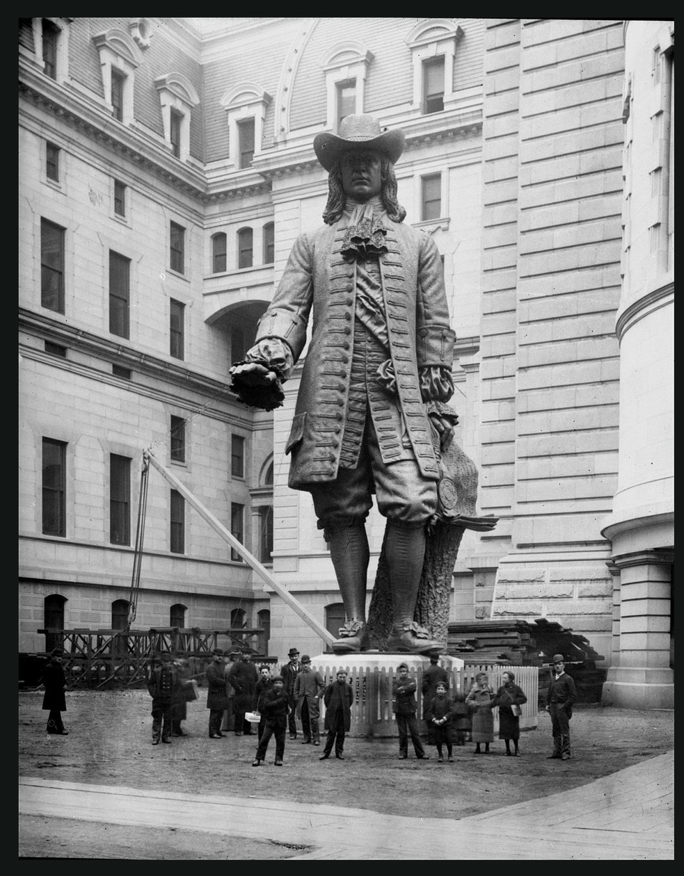 Standbeeld van William Penn in de binnenplaats van het stadhuis, Philadelphia door American Photographer