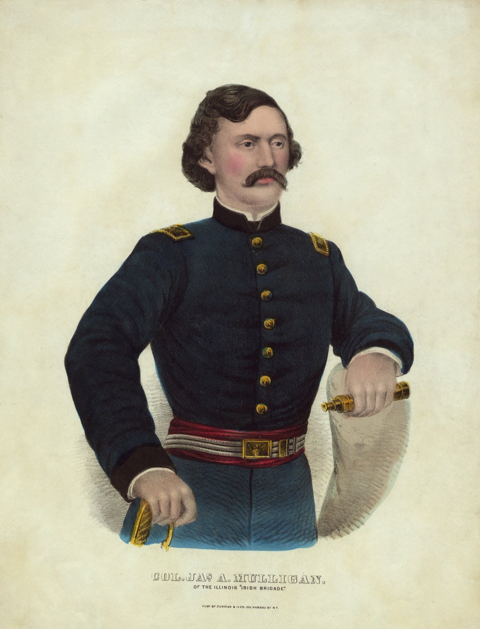 Kol. Jas. A Mulligan, van de Illinois Irish Brigade door American School