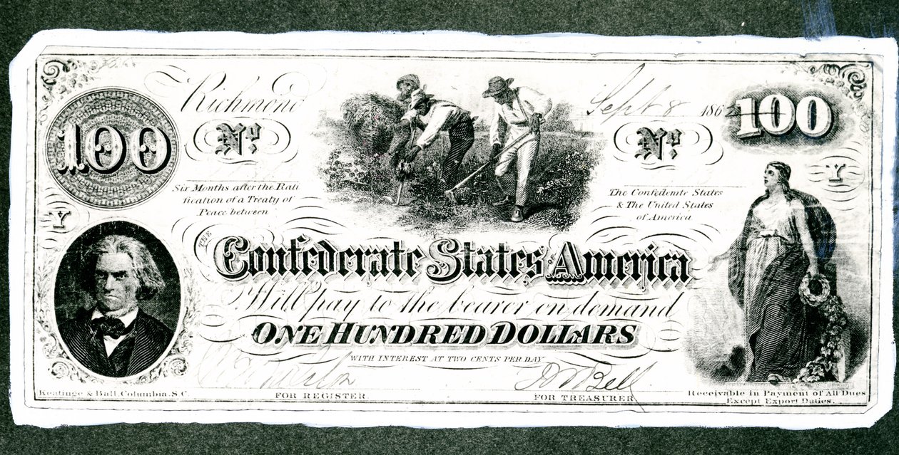 Confederate biljet door American School