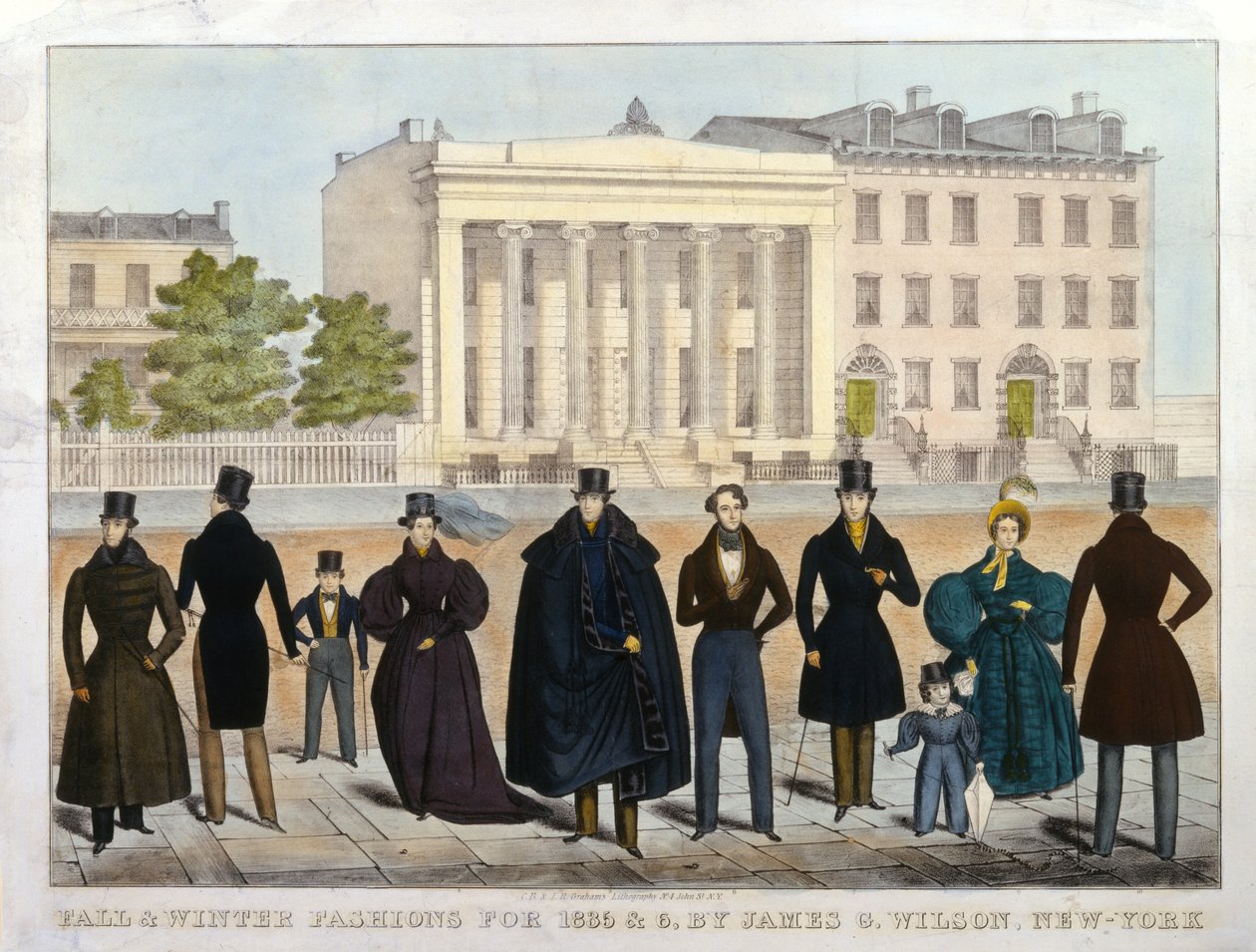 Herfst- en wintermode voor 1835 & 36, door James G. Wilson, New-York, 1835-36 door American School