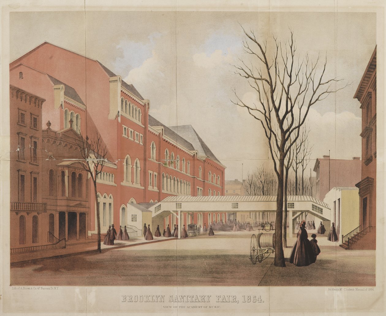 Uitzicht op de Academy of Music, Brooklyn Sanitary Fair, 1864 door American School