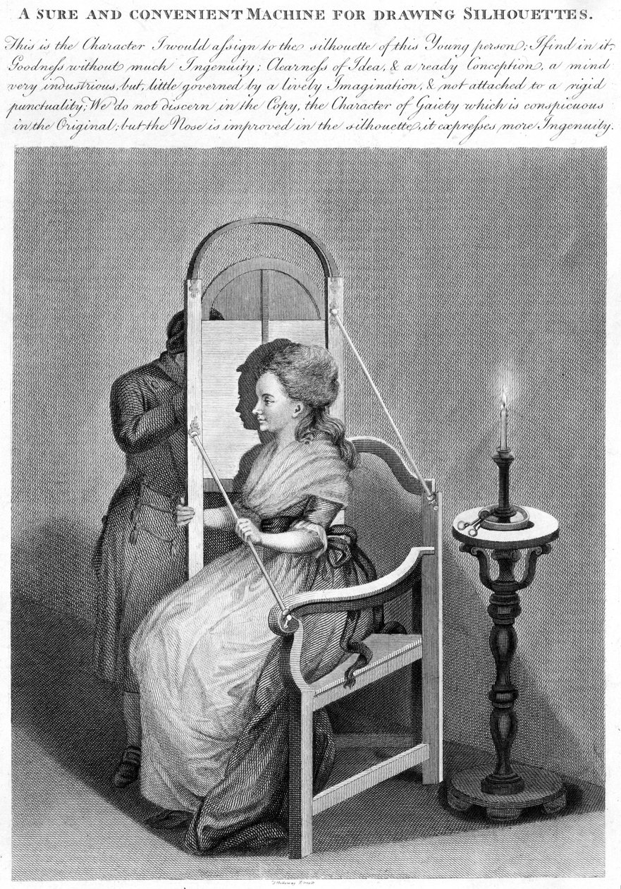 Een Zeker en Handig Apparaat voor het Teken van Silhouetten, ca. 1790 door English School