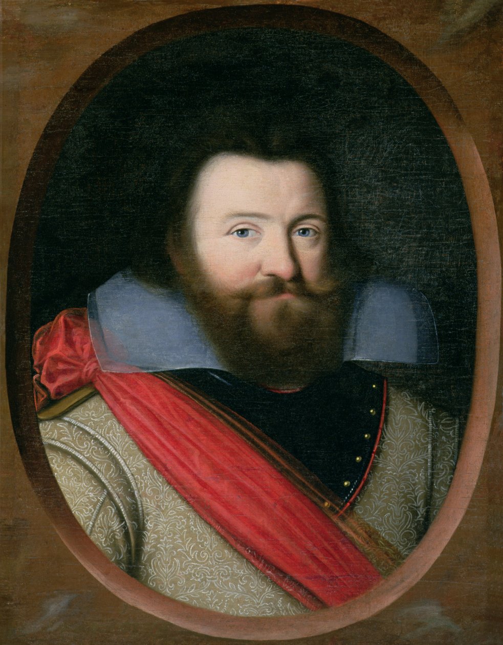 Kapitein John Smith (1580-1631), 1e Gouverneur van Virginia, ca.1616 door English School