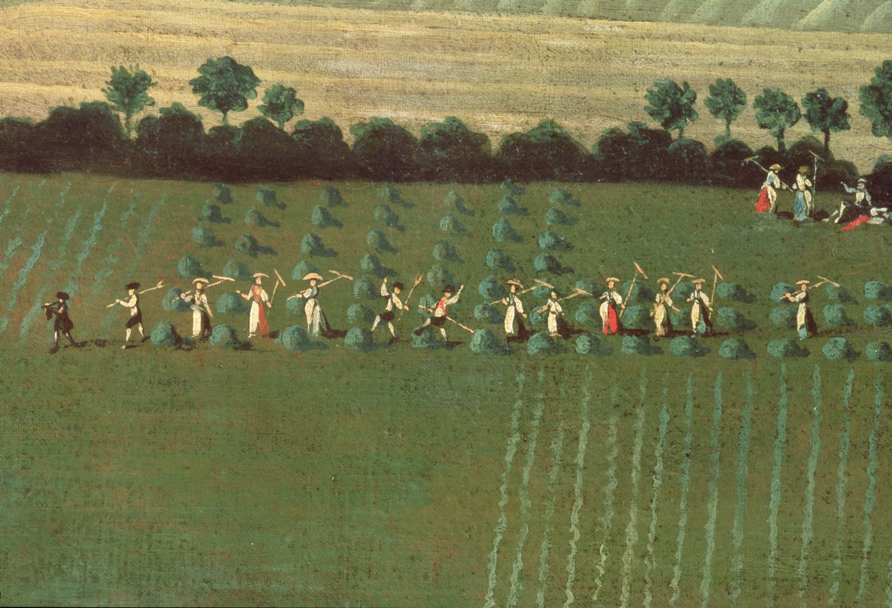 Platteland rond Dixton Manor, c.1725 (detail) door English School
