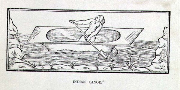 Indiaanse Kano, uit The Narrative and Critical History of America, bewerkt door Justin Winsor, Londen, 1886 door English School