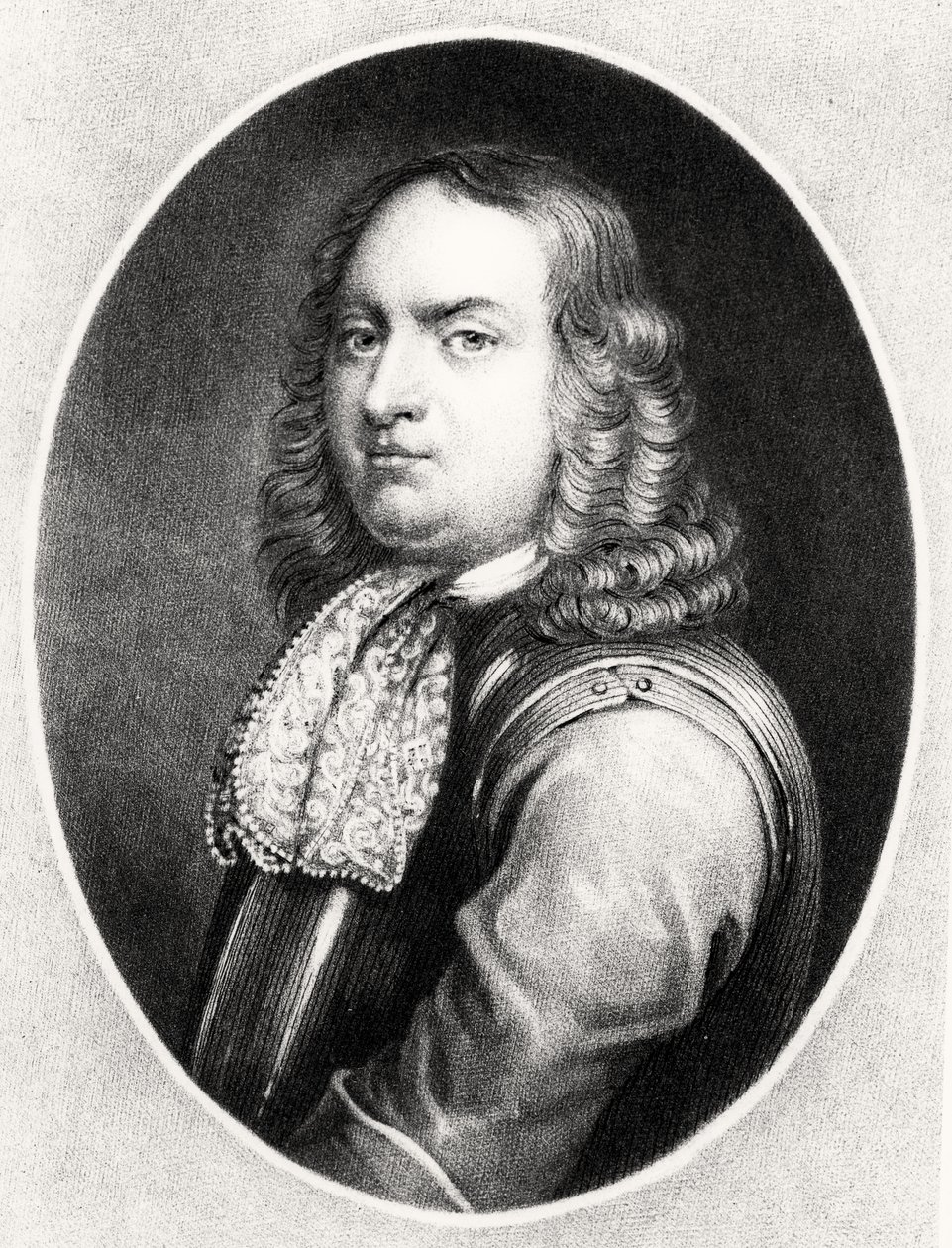 Portret van Admiraal Robert Blake (1599-1657) gegraveerd door Richard Earlom (1743-1822) en Charles Turner (c.1773-1857) uit Illustrious Characters in British History (mezzotint) door English School