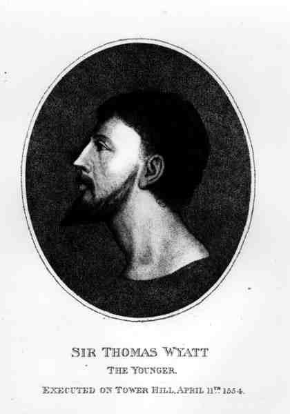 Portret van Sir Thomas Wyatt de Jongere (c.1521-54) door English School
