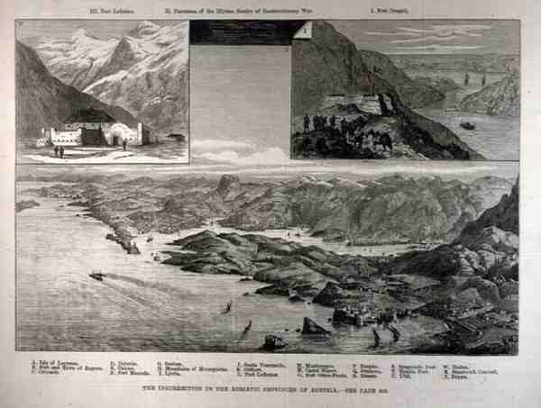 De opstand in de Adriatische provincies van Oostenrijk door English School