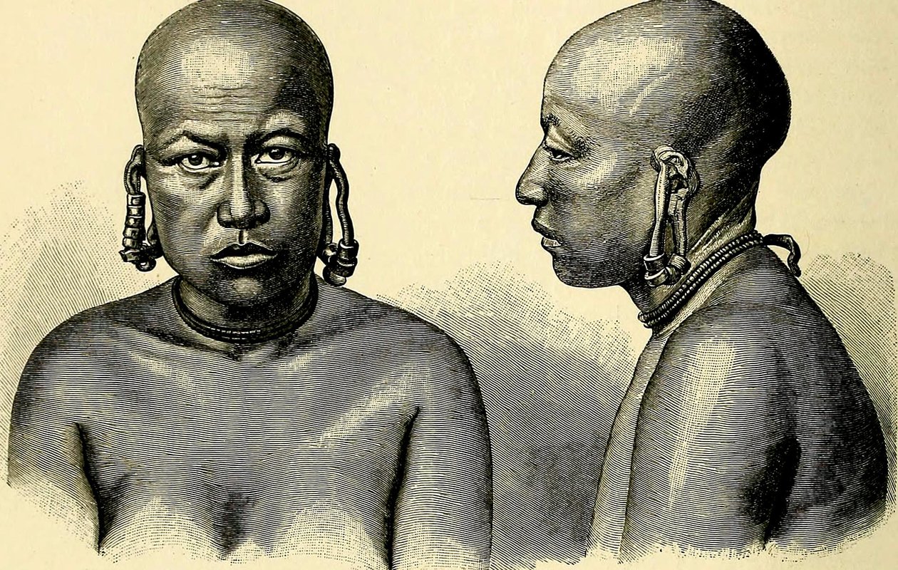 Vrouw van de Anchorites-eilanden, 1896 door English School