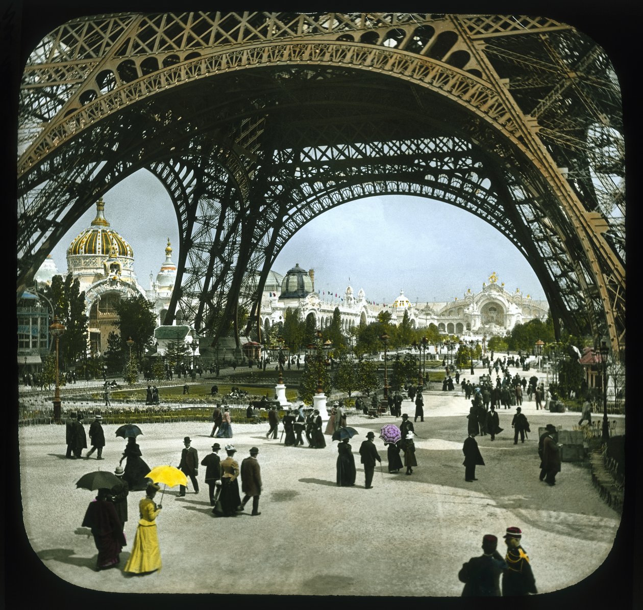Parijse Expositie: Champ de Mars en Eiffeltoren, Parijs, Frankrijk, 1900 door French Photographer