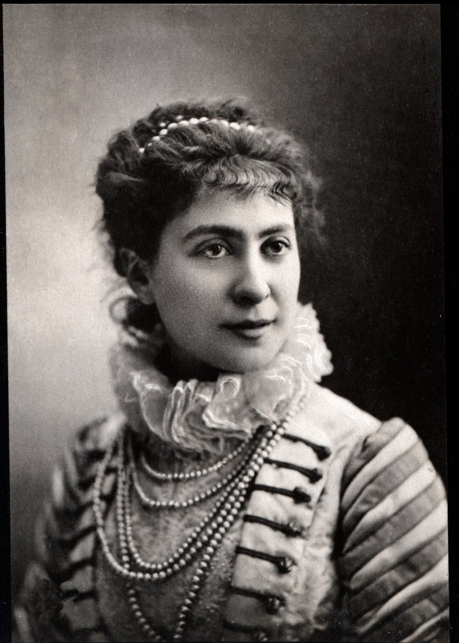 Portret van Blanche Baretta (Barreta) Worms (geb. 1855), Franse actrice door French Photographer