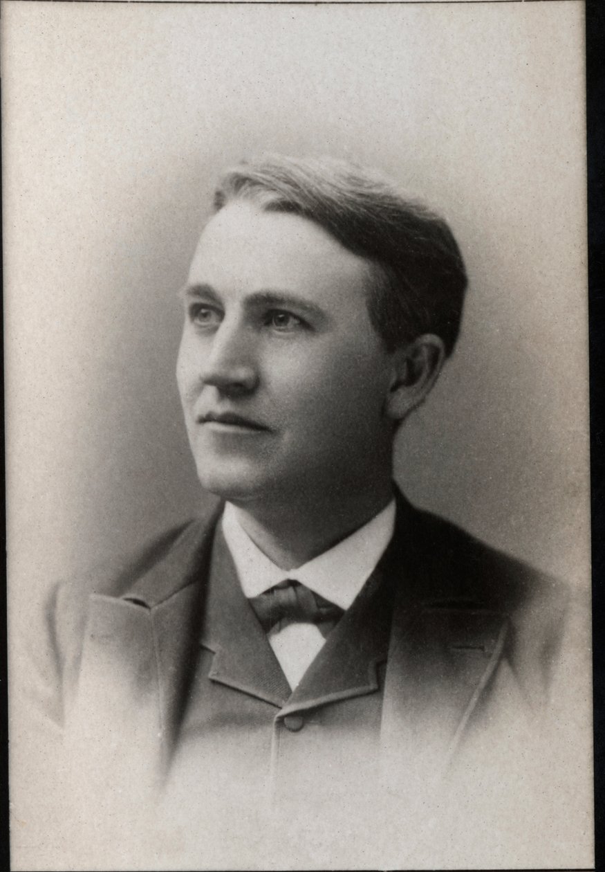 Portret van Thomas Edison (1847-1931), Amerikaanse natuurkundige door French Photographer