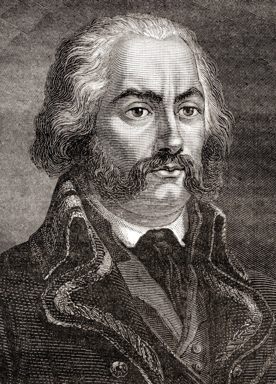 Adam Philippe, Graaf de Custine, uit Histoire de la Revolution Française door Louis Blanc door French School