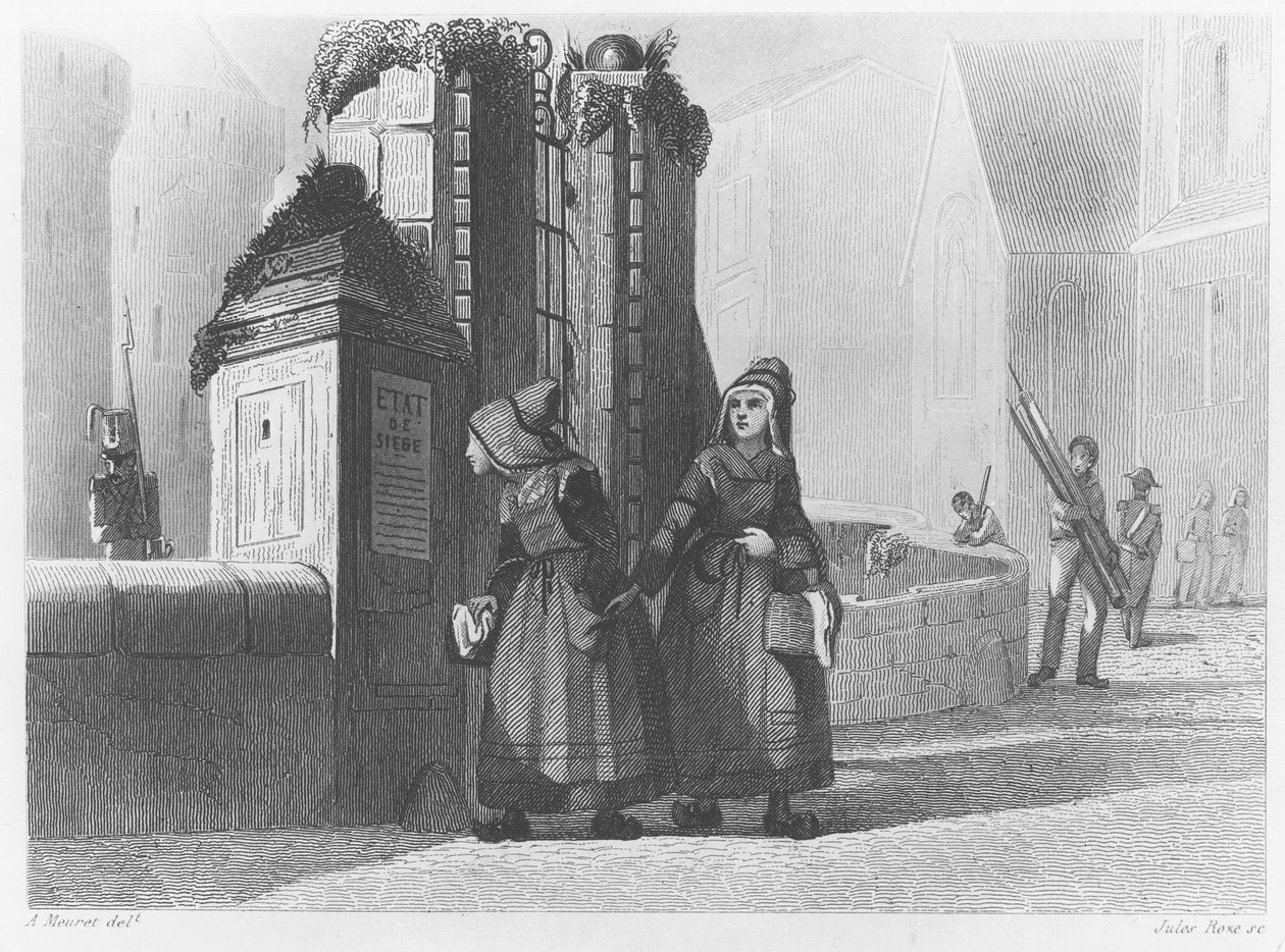 Aankomst van de hertogin van Berry in Nantes, 1820 door French School