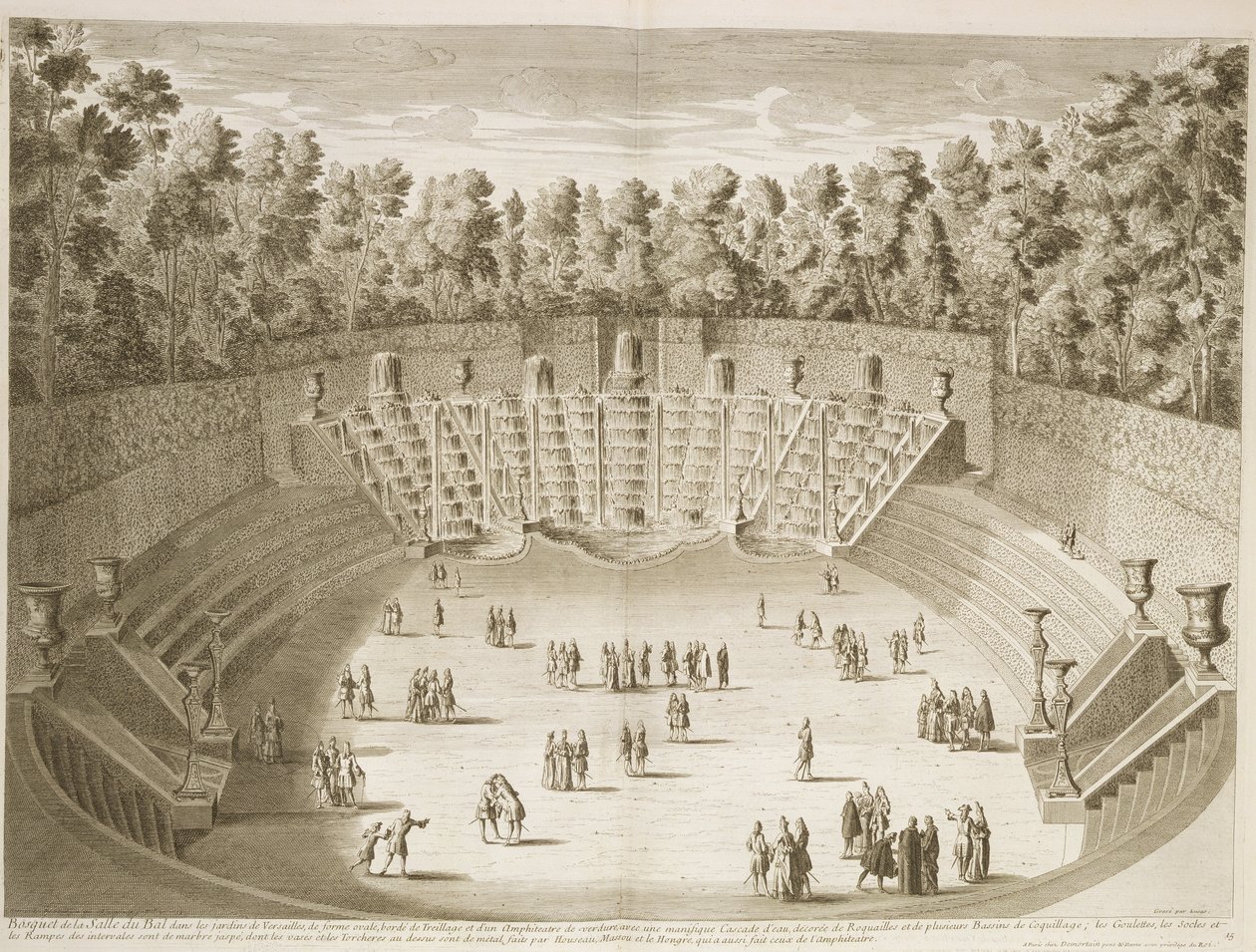 Bosquet du Salle de Bal, Versailles, ca. 1715 door French School