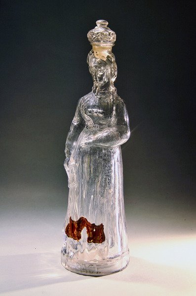 Fles gemaakt als personificatie van de Elzas door French School