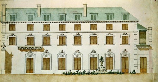 Gevel van het huis in rue Fortunee, gekocht door Honore de Balzac (1799-1850) in 1847 door French School