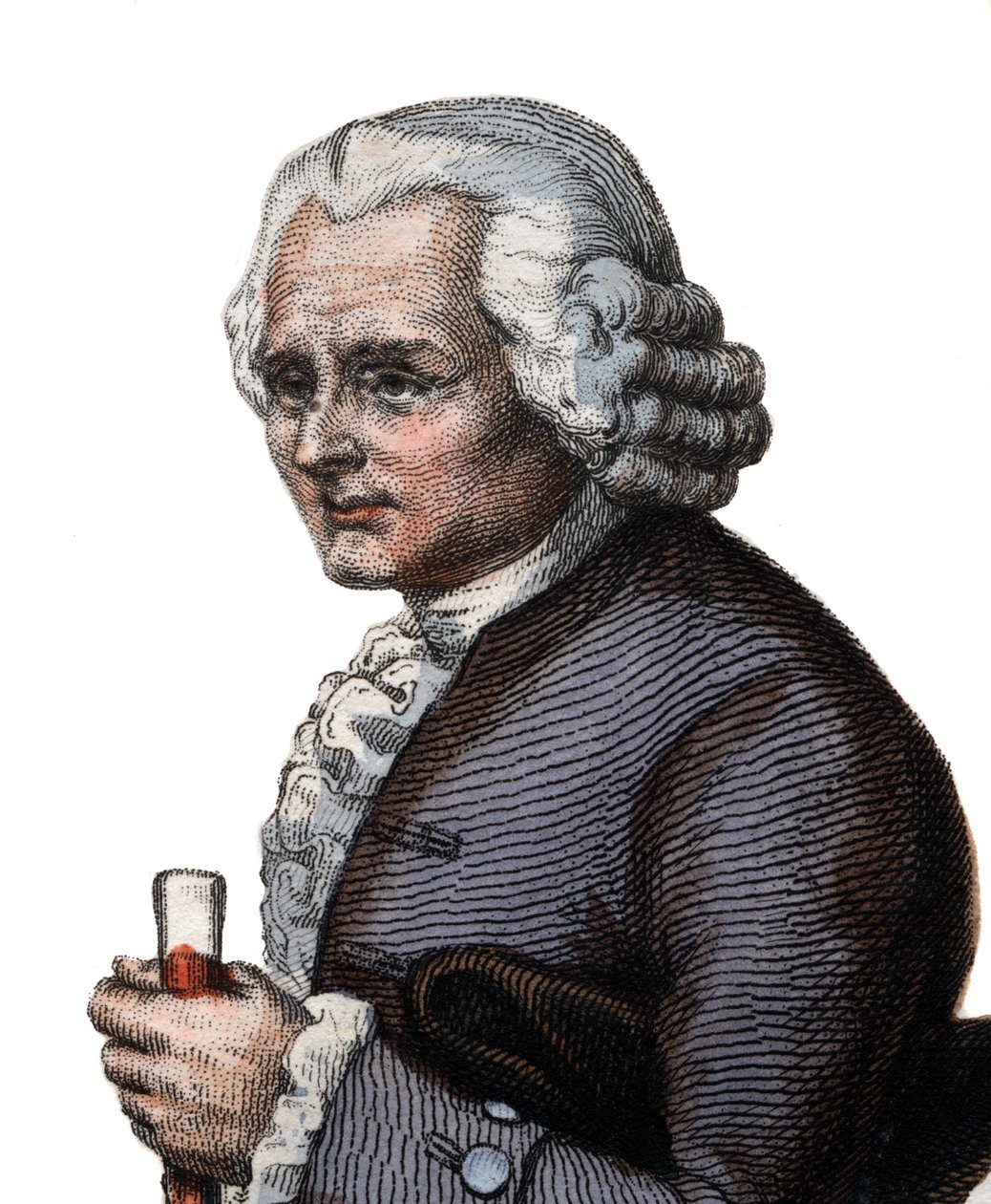 Portret van Jean-Jacques Rousseau (1712-1778), Zwitserse filosoof door French School