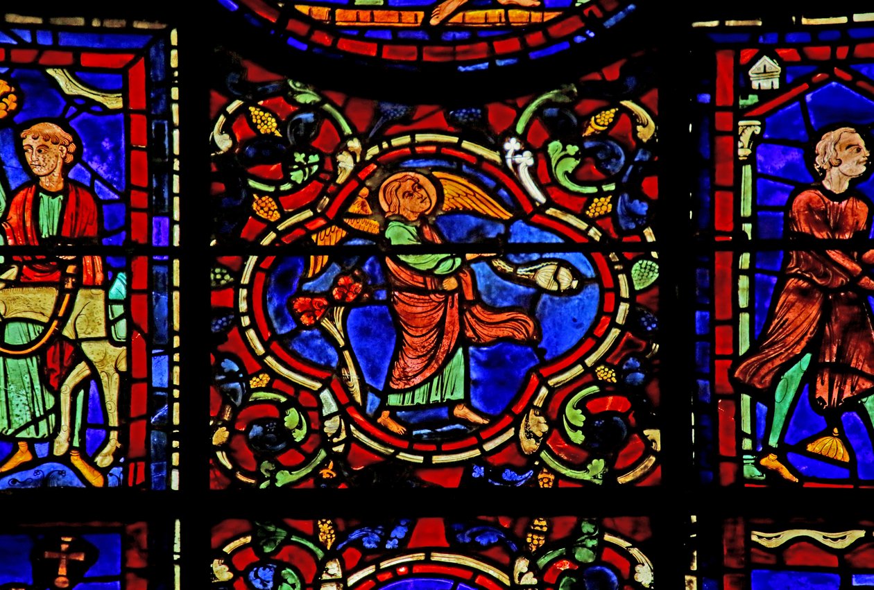 Scène uit het leven van St. Martin, kathedraal van Chartres door French School