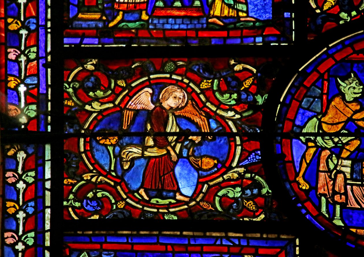 Scène uit het leven van St. Martin, kathedraal van Chartres door French School