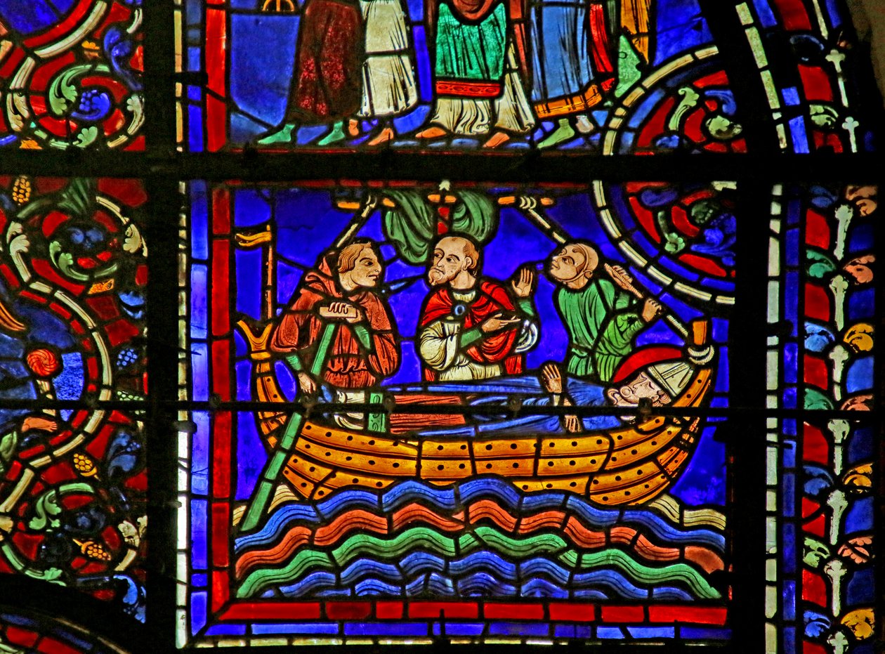 Scène uit het leven van St. Martin, kathedraal van Chartres door French School