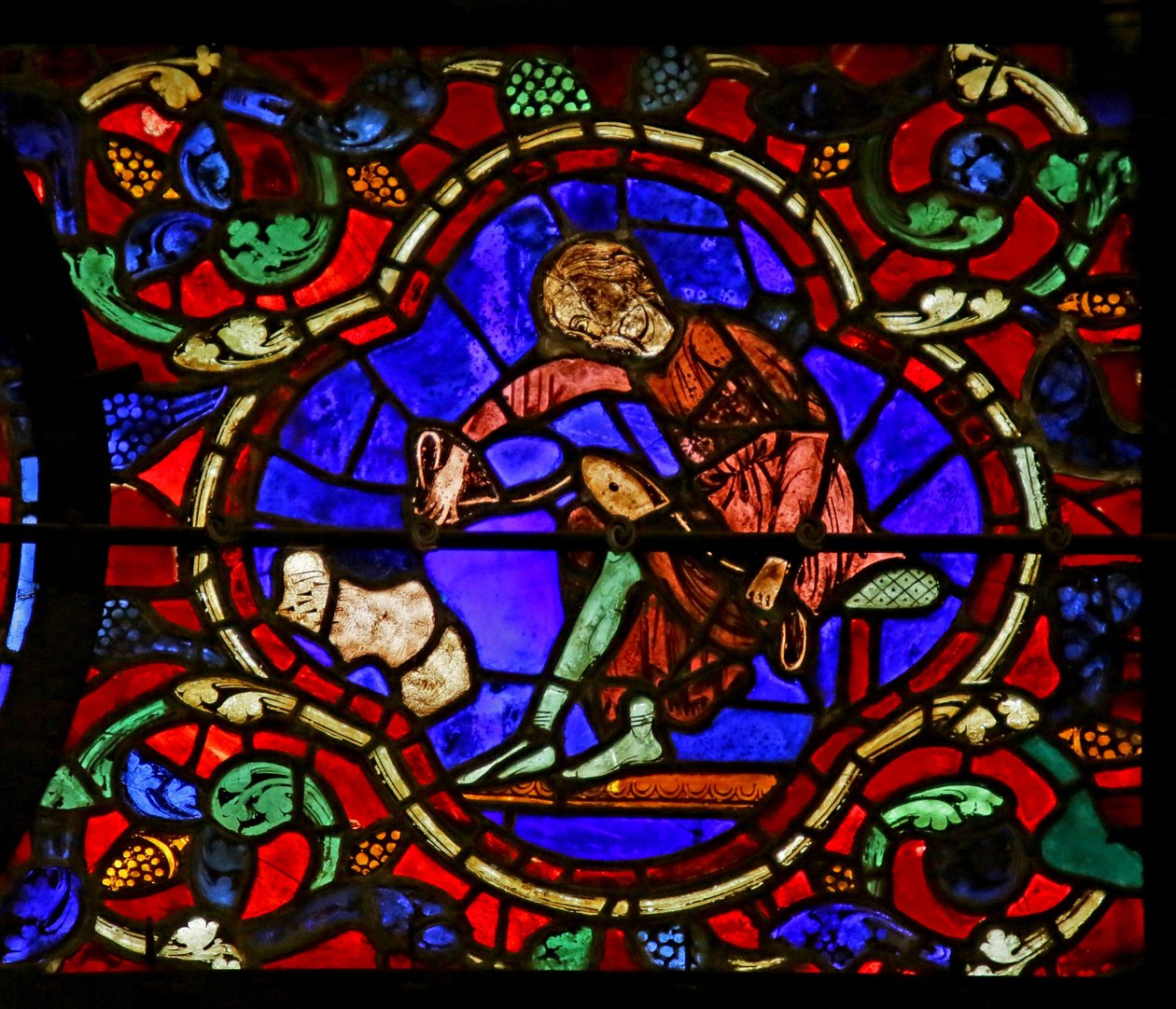 Scène uit het leven van St. Martin, kathedraal van Chartres door French School