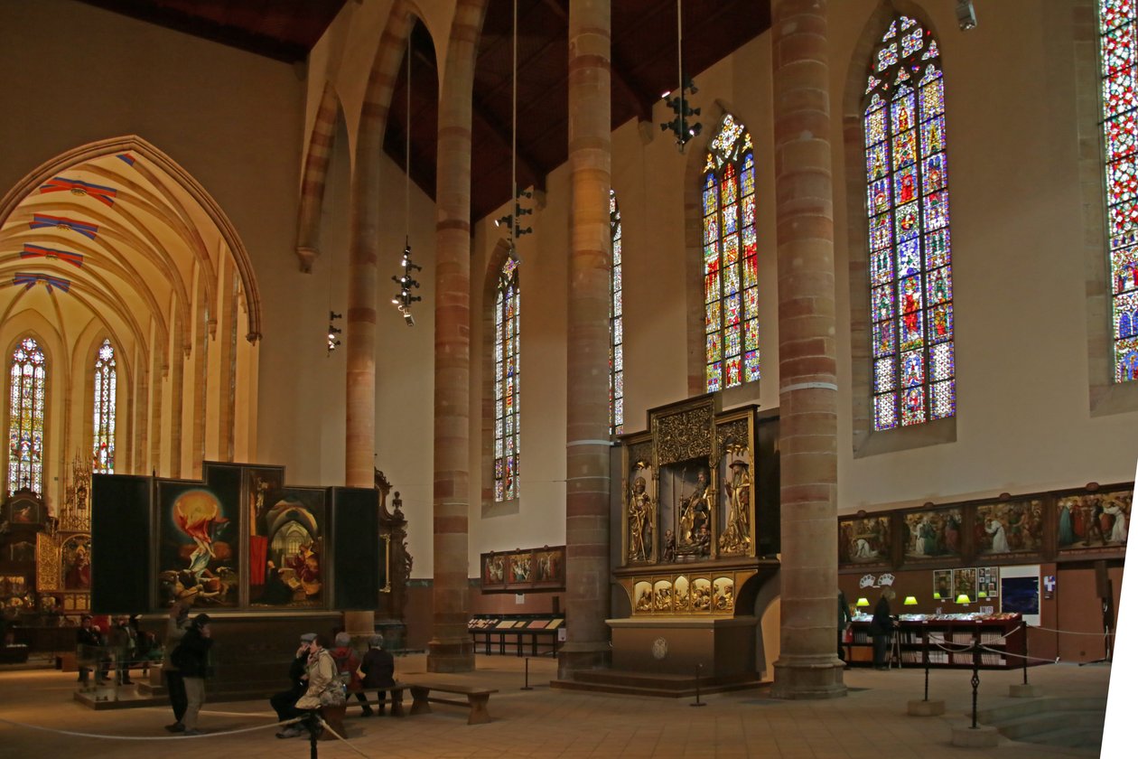 Raam met interieurzicht door French School
