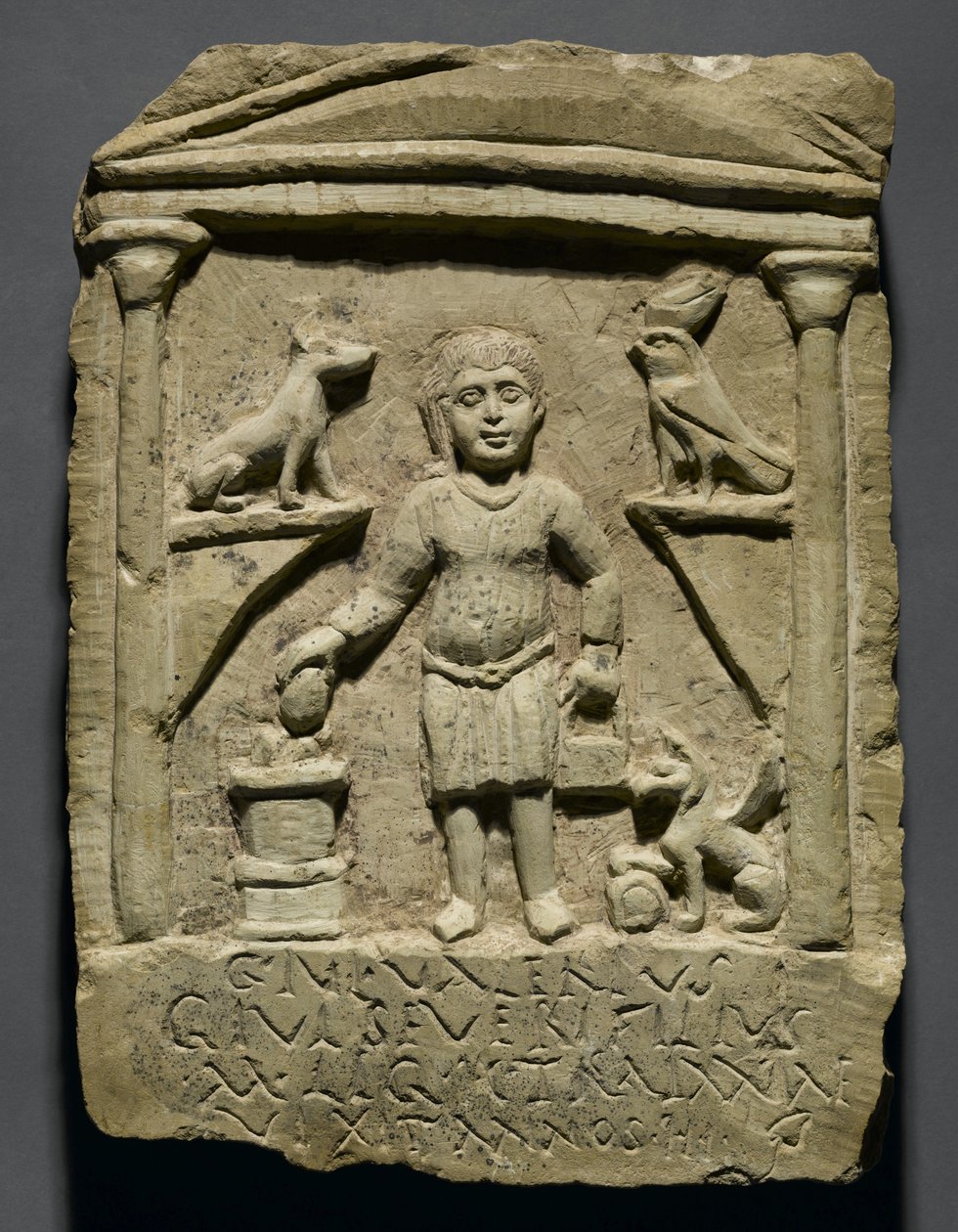 Grafstèle van C. Julius Valerius, gemaakt in Egypte door Roman