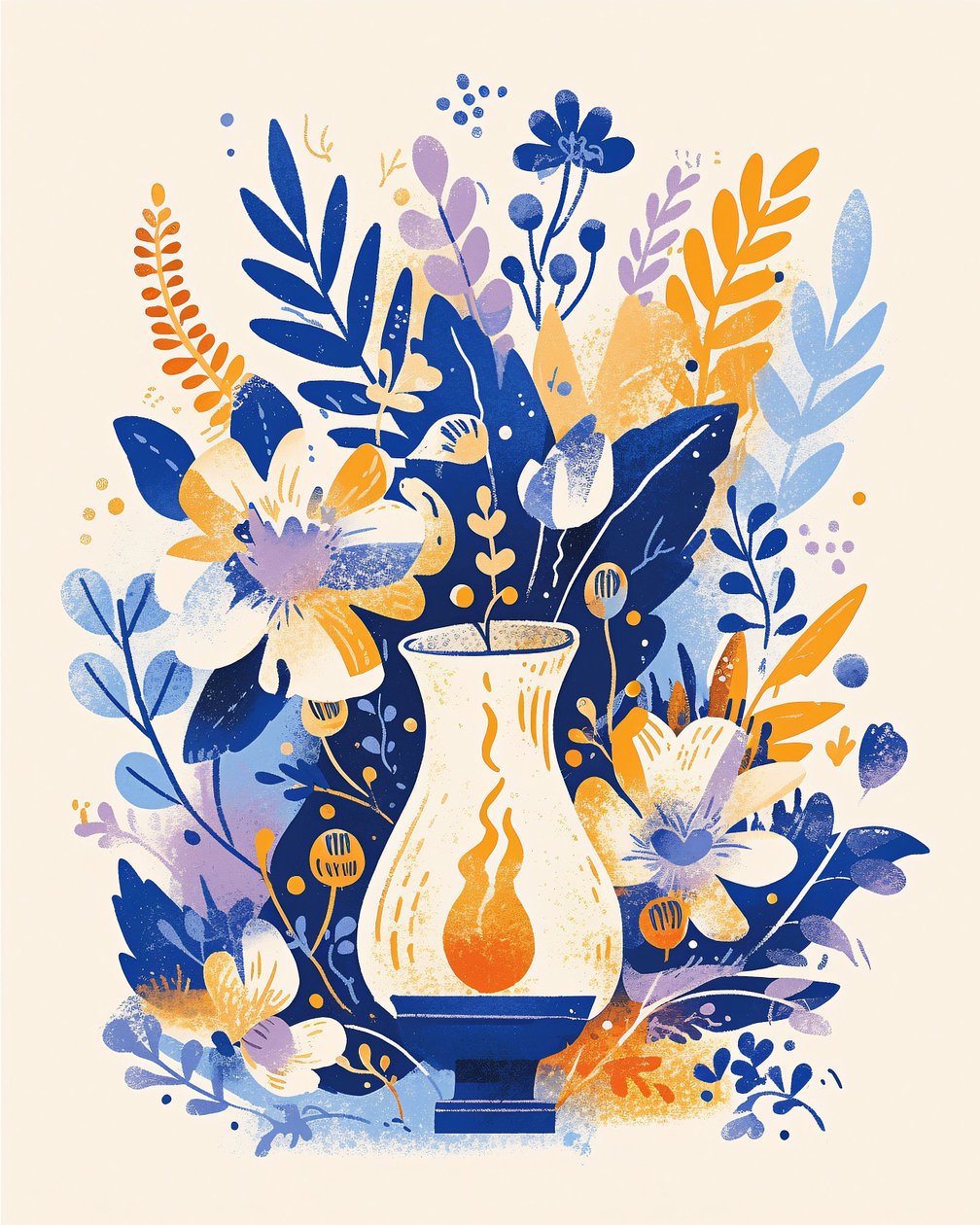Schattige Retro Bloemen Geest huisdecoratie met Esthetische Boho muurkunst prints door F. Abderrahim