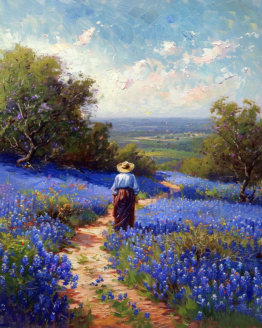 Lavendelveld met panoramisch uitzicht, wanddecor  canvas prints door F. Abderrahim