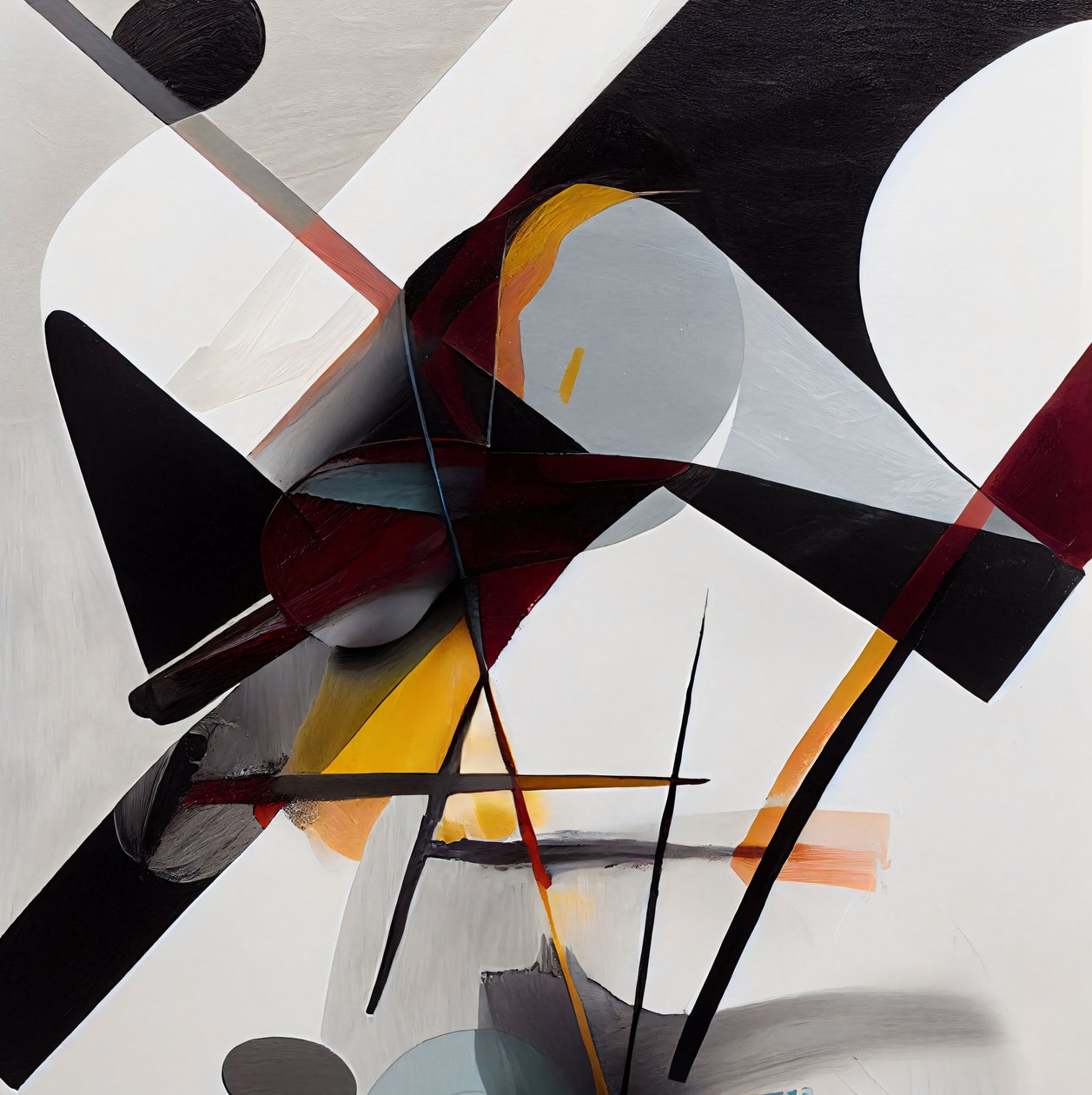 Expressieve borstel, abstracte vormen kunst creatief ontwerp, wanddecoratie voor woonkamer door F. Abderrahim