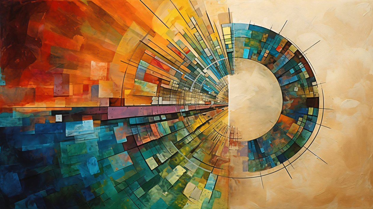 Levendig abstract schilderij, moderne muurkunst, Canvas afdrukken op maat door F. Abderrahim