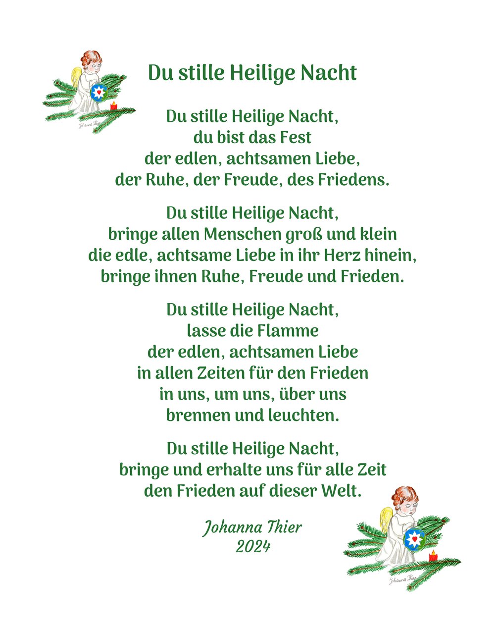 Stille Heilige Nacht door Johanna Thier