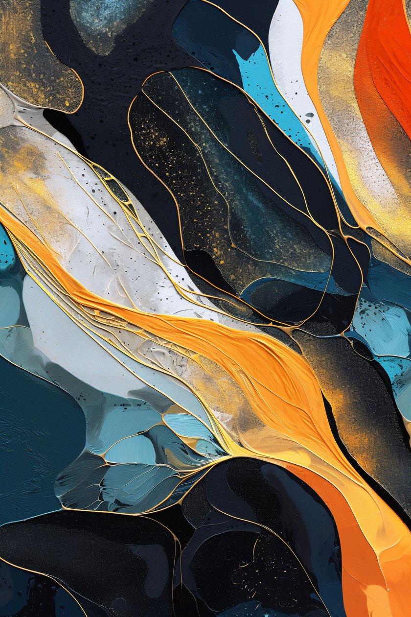 Premium Foto Abstract blauw vloeibaar aquarel, wanddecoratie voor woonkamer door F. Abderrahim