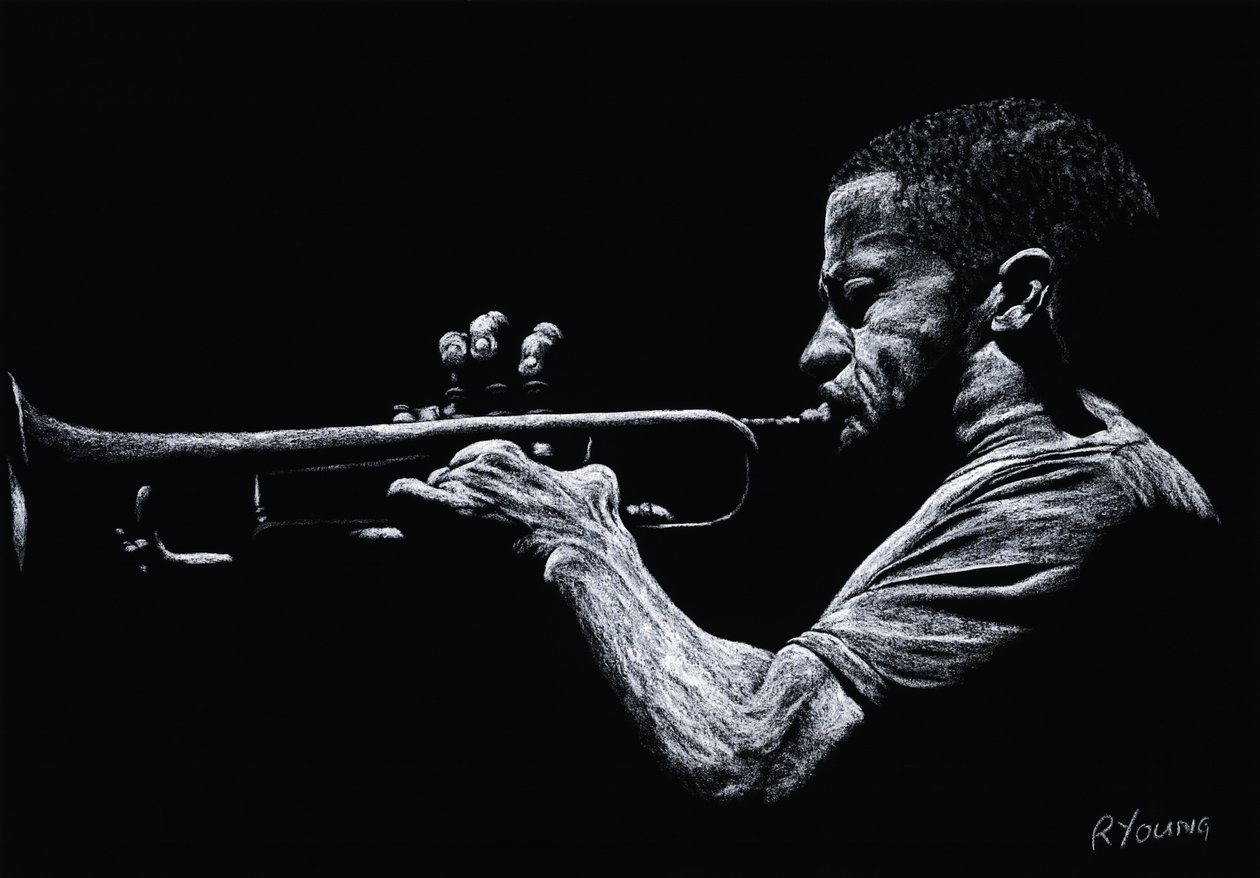 Hedendaagse Jazz Trompettist door Richard Young