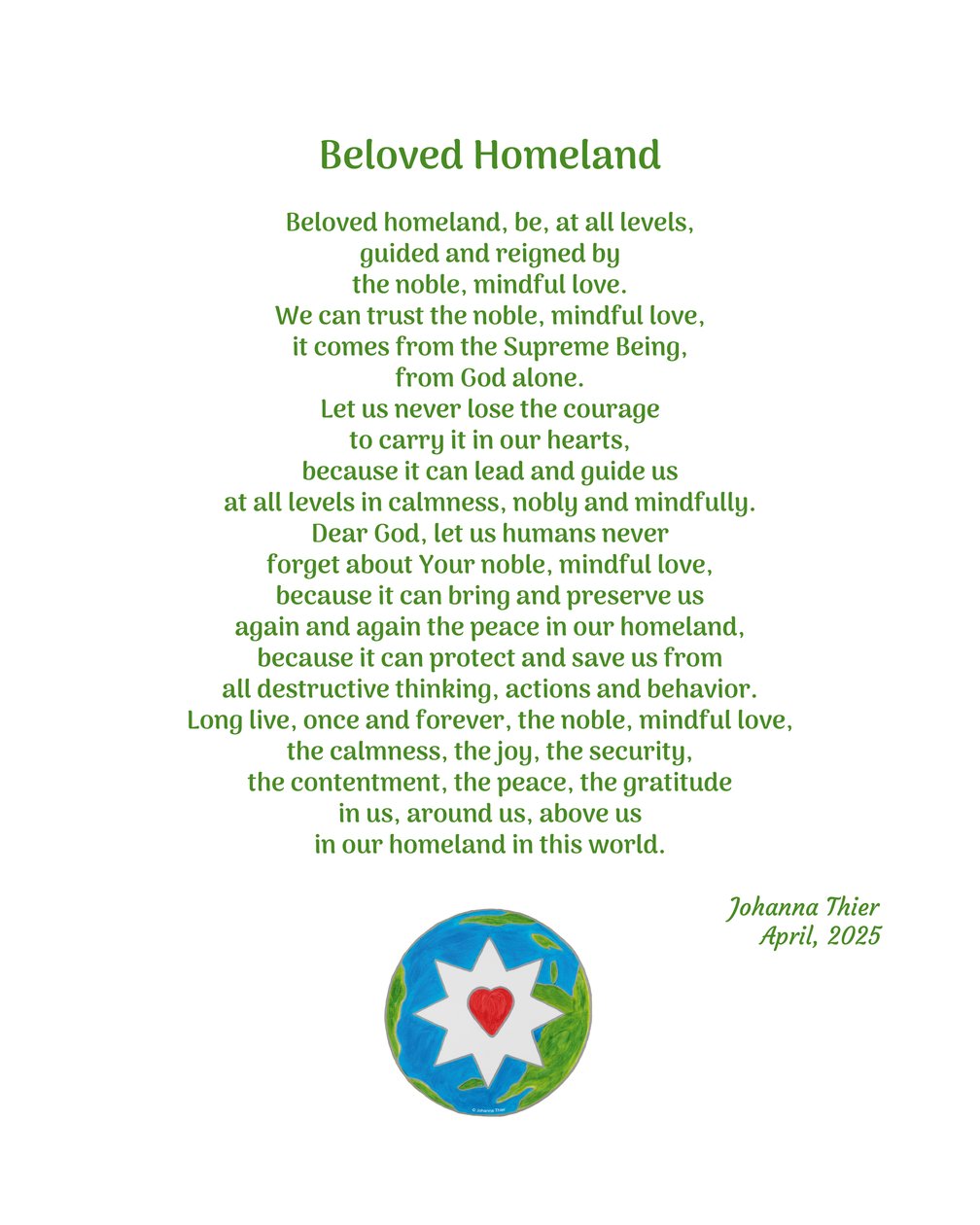 Beloved Homeland door Johanna Thier