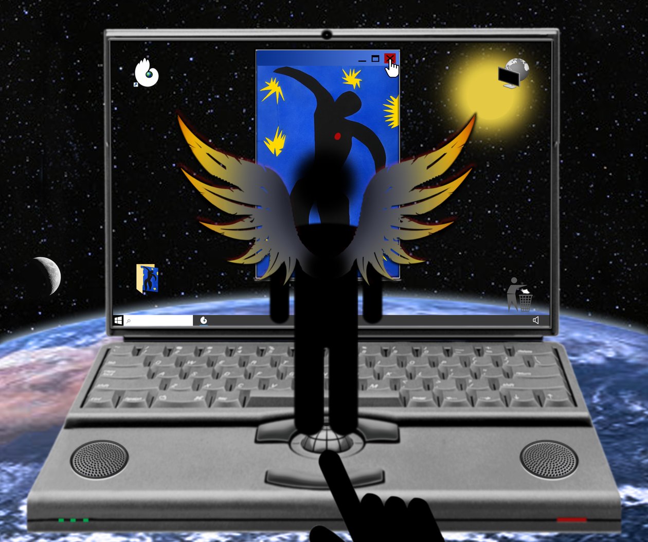 Icarus (III) (uit de serie: Windows) door Alexander Eibach
