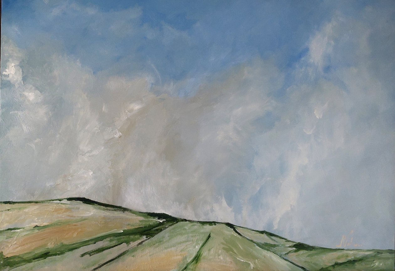 Wind en wolken in de heuvels door M. Vet