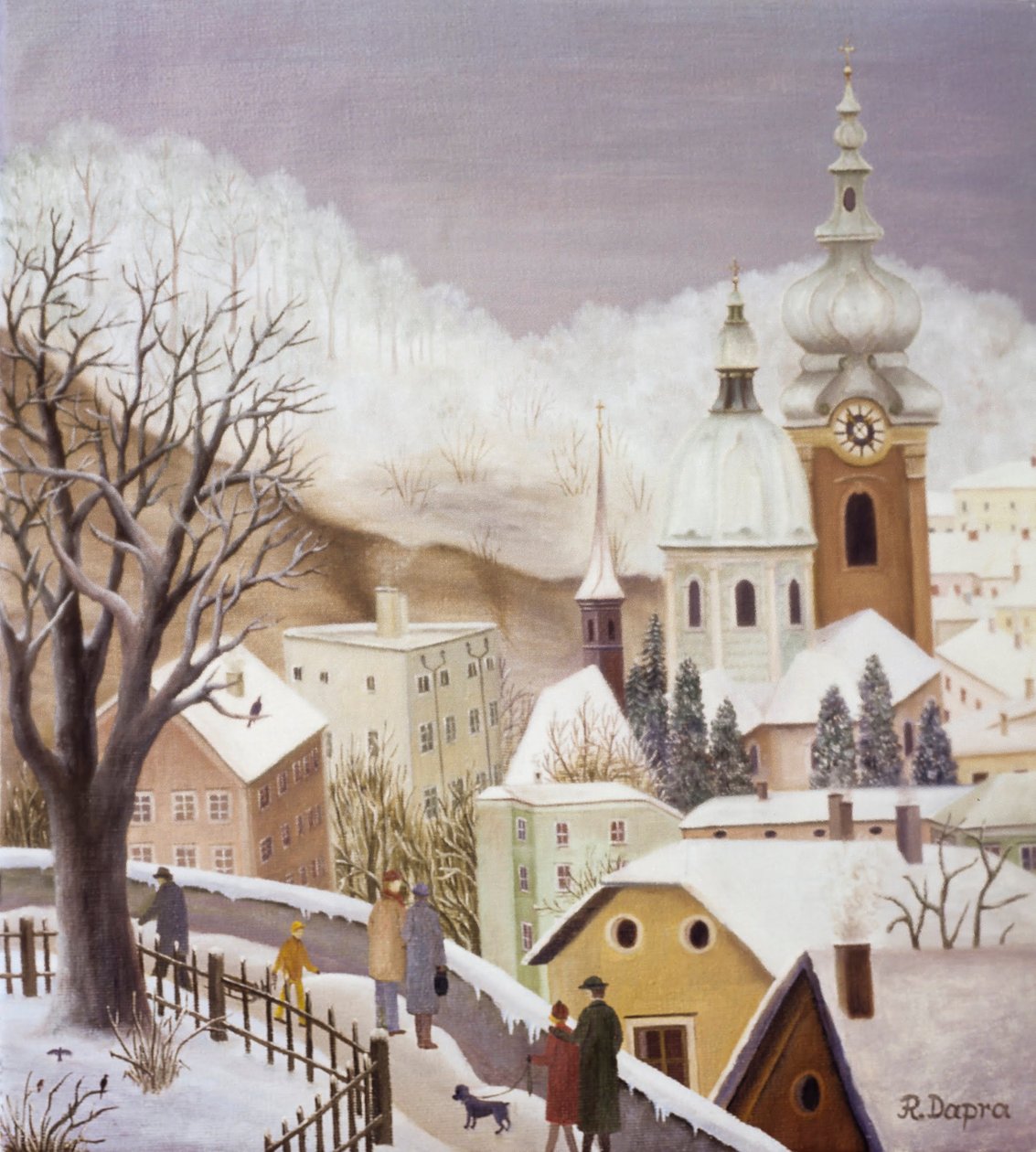 Festungsgasse in de winter door Regine Dapra