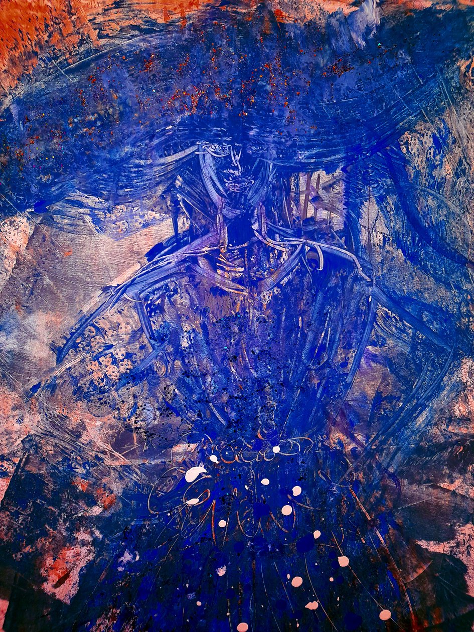 DAME IN BLAU door Margareta Uliarte