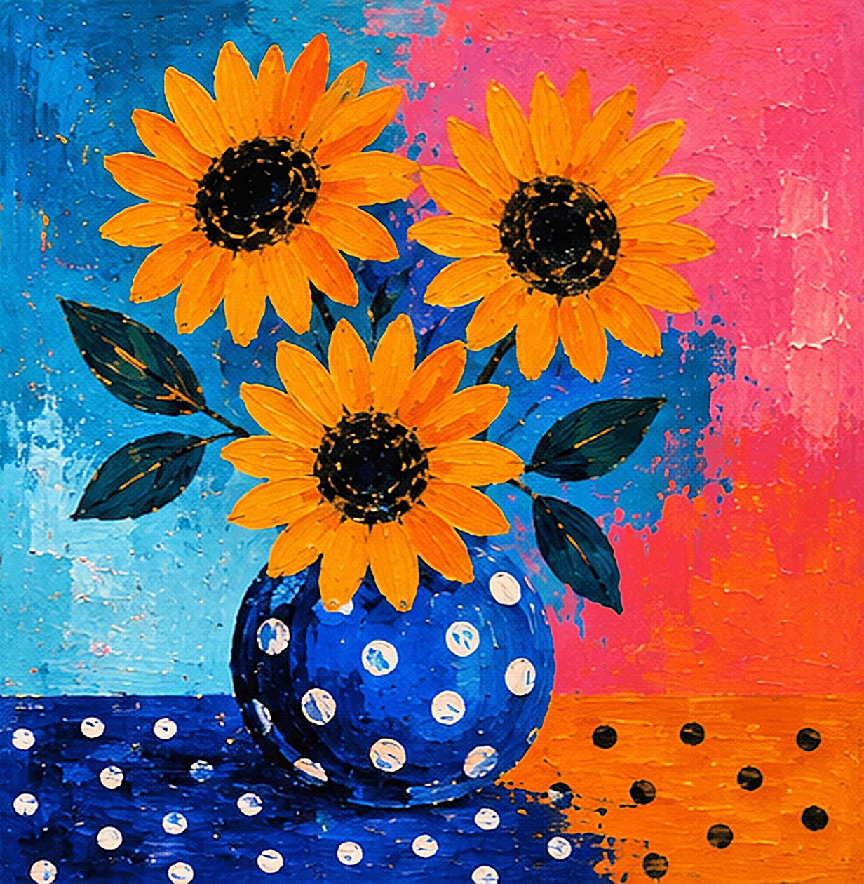 Zonnebloemen in een kleurenpracht door Nomi Morina